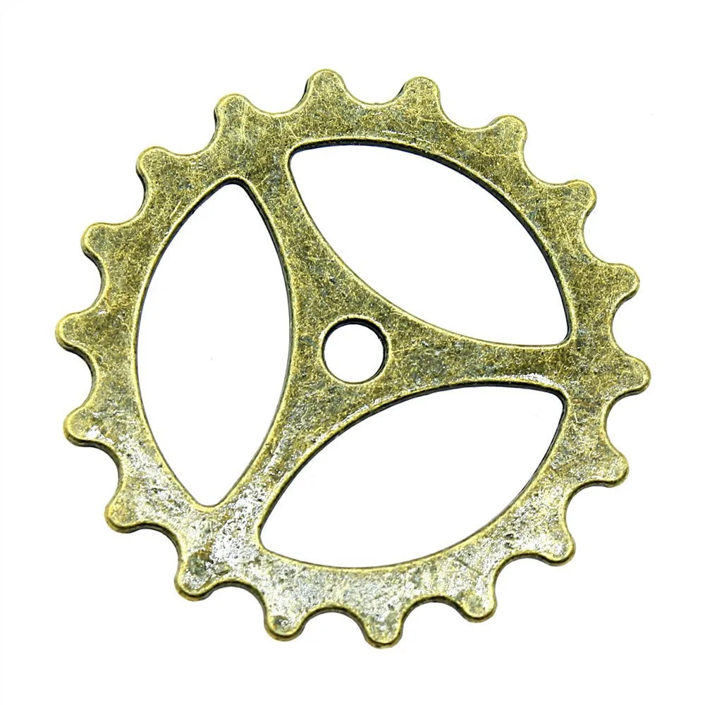 40mm 4.3g Multicolor Zinc Alloy Gear Charm Pendant for DIY Jewelry and Clothing Accessories