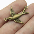 37x29mm 1.9g Multi Color Zinc Alloy Bird Connector Charm for DIY Bracelet Necklace Jewelry Making