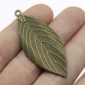 50x22mm 3.4g Multicolor Zinc Alloy Leaf Charm Pendant for DIY Necklace Bracelet Jewelry Making
