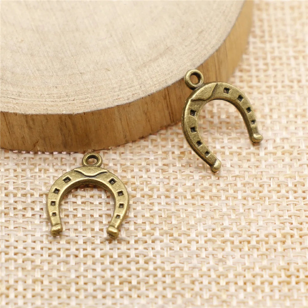 16x13mm 0.6g Multicolor Zinc Alloy Horseshoe Charm Pendant for DIY Necklace Bracelet Jewelry Making