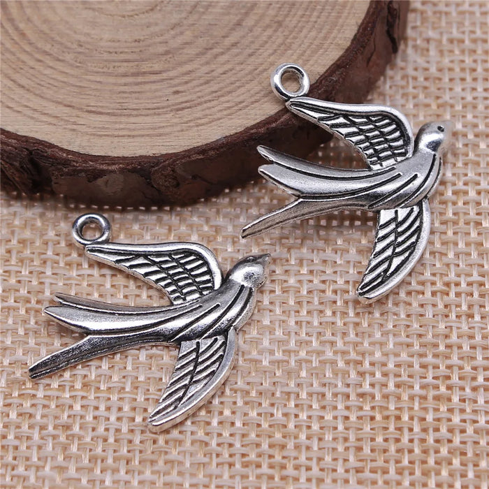 29x28mm 1.7g Multicolor Zinc Alloy Bird Charm Pendant for DIY Necklace Bracelet Jewelry Making