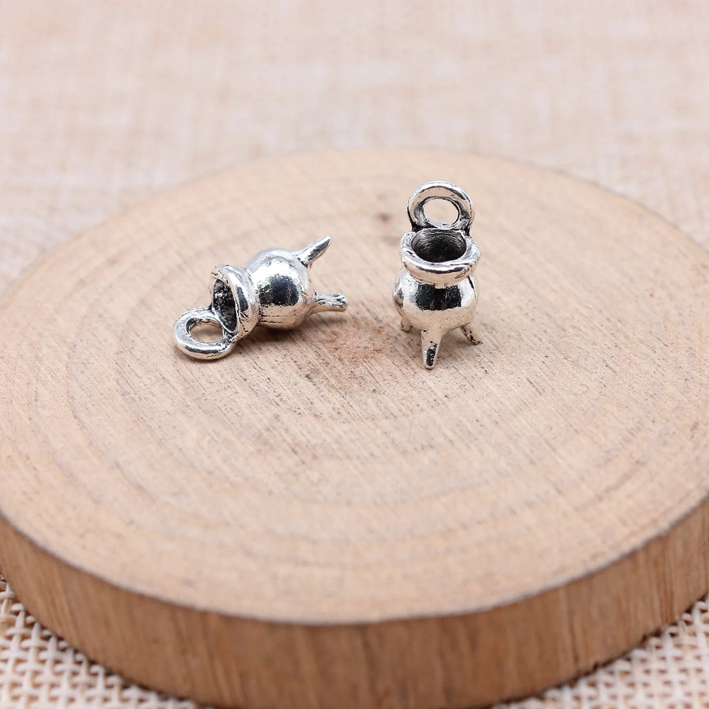 14x7mm 1.6g Antique Silver Zinc Alloy Incense Burner Charm Pendant for DIY Necklace Bracelet Making
