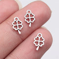10x6mm 0.2g Multicolor Zinc Alloy Four Leaf Clover charm pendant for DIY bracelet necklace making