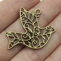 36x32mm 3.2g Multi Color Zinc Alloy Bird Charm Pendant for DIY Necklace Bracelet Making