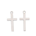 Slim Cross Metal Pendant Charms in 8 Distinct Finishes view 10