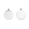 Six Finish Round Bezel Pendant Trays with Wide Bails view 11