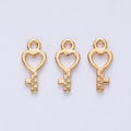 Heart Bow Key Metal Charms In Seven Finishes For Jewelry Making view 11