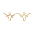 Longhorn Skull Outline Metal Charm In 4 Finish Options view 9