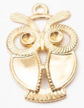Large Eye Owl Metal Charms in 3 Pictured Finishes for Jewelry Making view 8