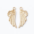 Detailed Angel Wing Metal Charms in Five Color Finishes view 9