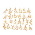 Cursive Alphabet Letter Charm Set in Gold and Silver Tones view 4