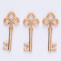 Fleur De Lis Key Vintage Metal Charm Pendant for Jewelry Making view 10