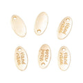 Handmade Inscription Oval Tag Charms in Four Finishes view 8