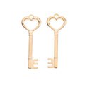 Heart Top Skeleton Key Charm in Multiple Metal Finishes for Jewelry Making view 10
