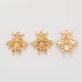 Detailed Bee Metal Pendant Charms in 10 Distinct Finishes view 12