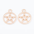 Open Pentagram Circle Charm in Multiple Metal Finishes for Jewelry Making view 6