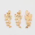 Side Profile Dragon Charm Metal Pendant for Jewelry Making view 6