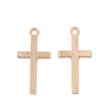 Slim Cross Metal Pendant Charms in 8 Distinct Finishes view 8