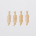 Curved Feather Metal Charms in Seven Finishes for Jewelry Making view 12