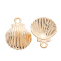 Open Scallop Shell Charm in Five Metal Finishes Jewelry Making Component view 10