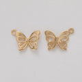 Open Wing Butterfly Metal Pendant Charms in 5 Distinct Finishes view 10