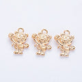 Cartoon Tiger Detailed Metal Charm in 4 Finishes for Crafting view 8