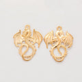 Curled Dragon Metal Charms in Six Finishes for Jewelry Making view 8