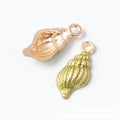 Fluted Conch Shell Pendant Charm in Four Glossy Colors view 7