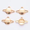 Ringed Planet Metal Charms in Seven Metallic Finishes view 11