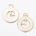 Round Enamel Clock Face Charms in Three Dial Colors view 6