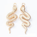 4-Finish Textured Snake Pair Metal Jewelry Components for Crafts view 8