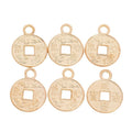 Round Chinese Coin Pendant Charms in Six Metal Finishes view 10