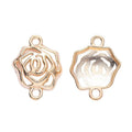 Openwork Rose Connector In 3 Metal Finishes For Jewelry Making view 7