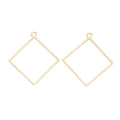Diamond Frame Vintage Metal Charm Pendant for Jewelry Making view 9