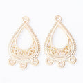 Filigree Teardrop Five Loop Metal Connector Charms view 8