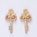 Ornate Owl Top Key Metal Charms in Seven Finishes Jewelry Making Pendants view 11
