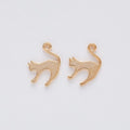 Smooth Cat Silhouette Pendants in 4 Metal Finish Options view 8