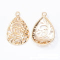 Filigree Teardrop Metal Charms in Six Antique Finishes view 10