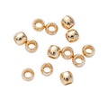 Smooth Round Small-Hole Detailed Metal Beads in 4 Finishes view 7