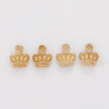 Mini Textured Crown Charms in Five Metal Finishes for Jewelry Making view 9