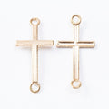 Double Loop Cross Connector in 3 Metal Finishes for Jewelry Making view 7