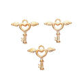 Winged Heart Key Metal Charms in Eight Finishes for Jewelry Making view 12