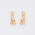 Sitting Cat Charm in 3 Metal Finishes for Jewelry Making view 7