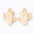 Flowering Cactus Pendant Charms In Five Metal Finishes view 9