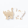 Enamel Cat Metal Charm 3 Finish Options Craft Supply view 7