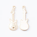 Electric Guitar-Shaped Metal Charm Pendants in 4 Finishes view 8