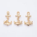 Rope Wrapped Anchor Charm in 6 Metal Finishes for Jewelry Making view 9