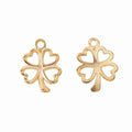 Openwork Four Leaf Clover Metal Charms in 4 Pictured Finishes view 9