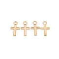 Small Cross Metal Charm In 5 Finish Options for Jewelry Making view 8