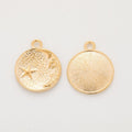 Celestial Starburst Round Disc Charm in 5 Pictured Finishes view 10